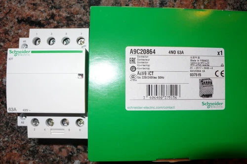 CONTACTEUR TETRAPOLAIRE 63A SCHNEIDER ELECTRIC A9C20864 MERLIN GERIN 4 CONT./ NO