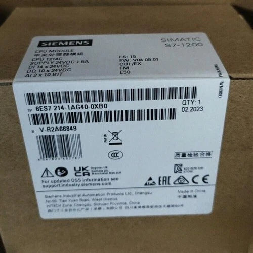 New Siemens 6ES7214-1AG40-0XB0 6ES72141AG400XB0 SIMATIC S7-1200 CPU 1214C