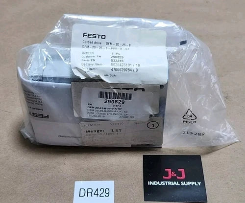 *BRAND NEW* Festo DFM-20-25-B-PPV-A-GF Guided Drive Cylinder 532316 + Warranty!