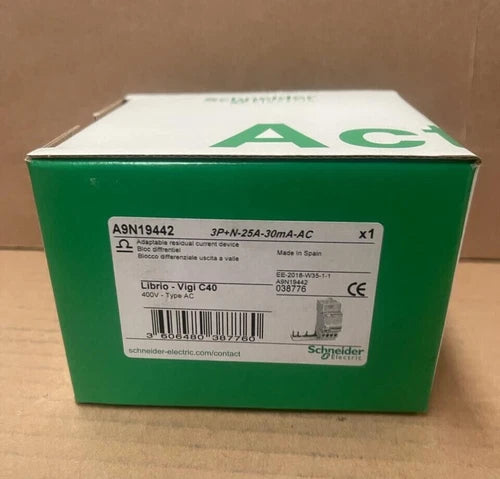 Schneider Electric Librio - Vigi C40 - A9N19442 - 3P+N-25A-30mA-AC Adaptable RCD