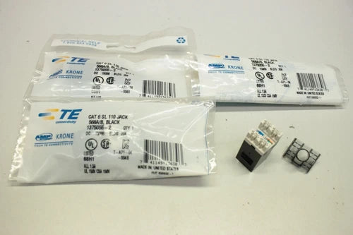 3x TE CONNECTIVITY 1375055-2 Stecker Cat 6 SL 110 JAC 568A/B 741149136303 OVP