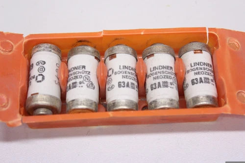 5x LINDNER BOGENSCHUETZ NEOZED 9420 63A Sicherungseinsatz 9420