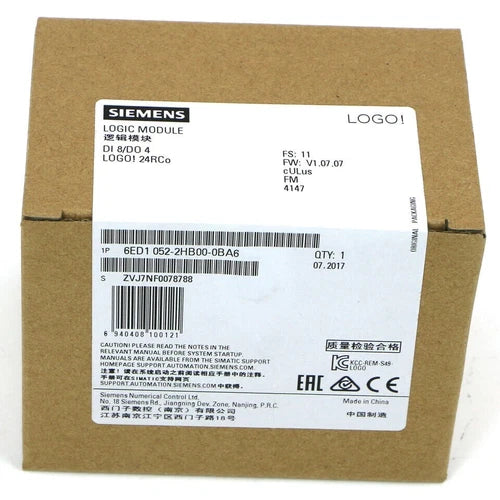 New Siemens 6ED1052-2HB00-0BA6 6ED1052-2HB00-0BA6 LOGO! 24RCO (AC) logic module