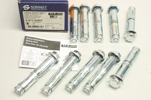 10x SORMAT SM12-20/80/5 Sicherheitsbolzen Sicherheitsd¨¹bel Parafuso de segurança