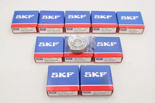 10x SKF 6201 2Z C3GJN 12x32x10 Rillenkugellager 6201-2Z/C3GJN OVP