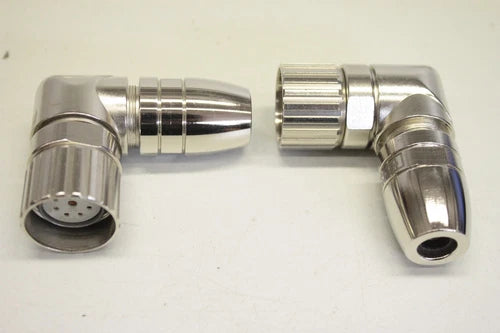 2x PHOENIX CONTACT 4080675 9 polig  90¡ã Stecker 07.91624-0143 07.91624-0144