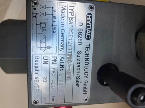 Bloco separador de seguran?a Hydac SAF20 E12 Y1T 250A S13 1 pe?a