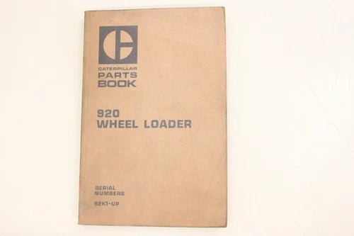 1972 Catepillar Cat Parts Book 920 Wheel Loader Parts List UEGO44S