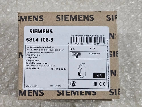 SIEMENS 5SL4 108-6 5SL4108-6 (Set of 4) NEW