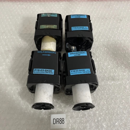 (4) WILKERSON F18-03-SK00 PNEUMATIC FILTER (Missing Filter Chamber) See Photos