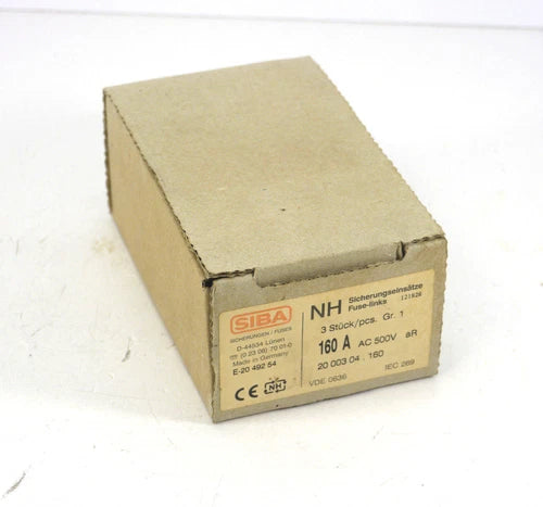 3x SIBA NH 20 003 04.160 Sicherungseinsatz | AC 500V