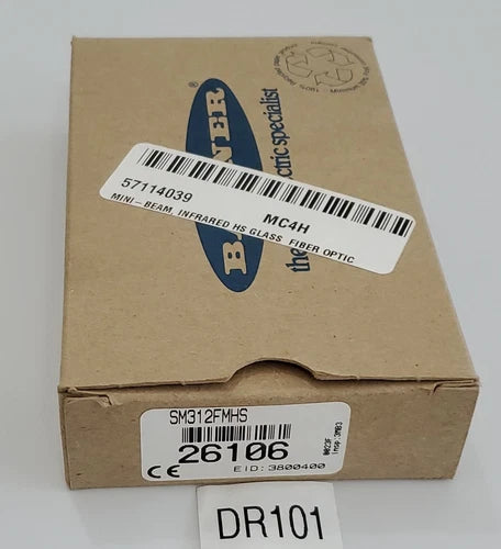 *BRAND NEW* Banner Engineering SM312FMHS Fiber Optic Mini Beam 26106 + Warranty!