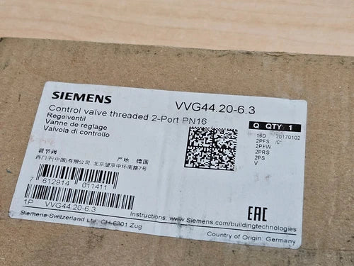 Siemens VVG44.20-6.3 NEW
