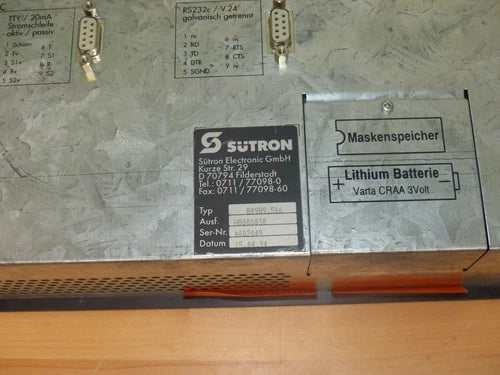 SUTRON BT20 / 80989.506 OPERATOR PANEL see pictures