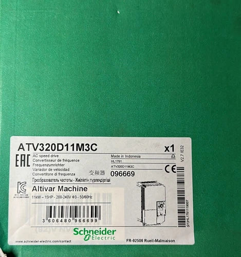 Schneider Electric, ATV320D11M3C, AC Speed Drive, ATV320, 11kW - 15HP - 200-240V