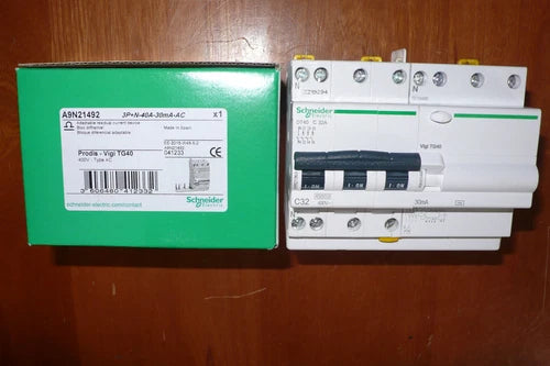 DISJONCTEUR A9N21068 DIFFERENTIEL A9N21492 TETRA，32A 30mA AC SCHNEIDER ELECTRIC