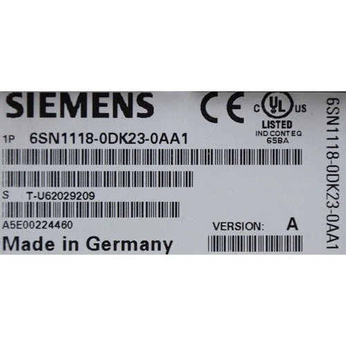 New Siemens 6SN1118-0DK23-0AA1 SIMODRIVE 611 DIGITAL CONTROL 6SN1 118-0DK23-0AA1