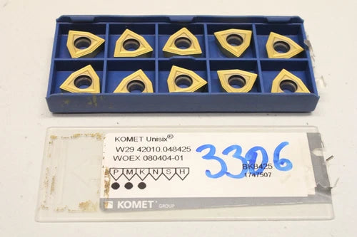 10x KOMET W2942010-048425 Woex Indexable Inserts 080404-01 4047109178199