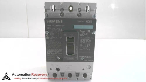 SIEMENS HDK3B100, VL FRAMED CIRCUIT BREAKER, 3VL2510-2KN30-0AA0 #280469