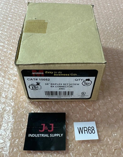 (36) NEW IN BOX- Morris 15052 3/8¡± BX/Flex Set Screw BX Connector Zinc FAST SHIP