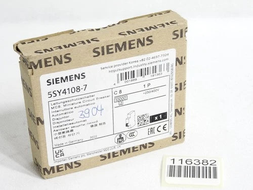 Siemens Leitungsschutzschalter 5SY4108-7 MCB C8 / Neu OVP