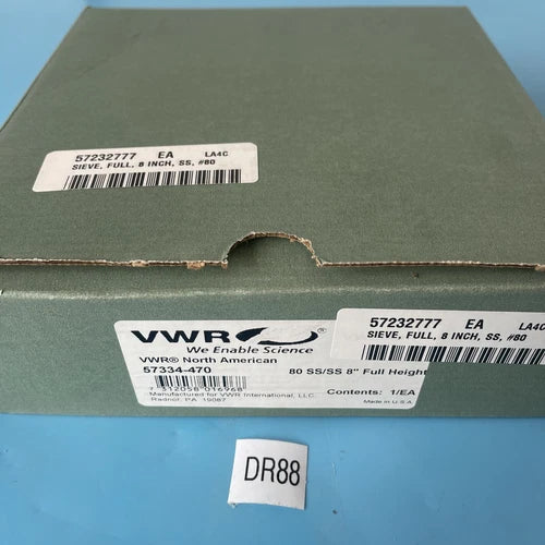 *BRAND NEW* VWR Testing Sieve #80 8¡± All Stainless Steel Full Height 57334-470