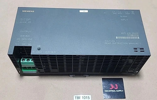 *PREOWNED* Siemens 6EP1 436-2BA00 SITOP 20 Power Supply 24Vdc 20A + Warranty!