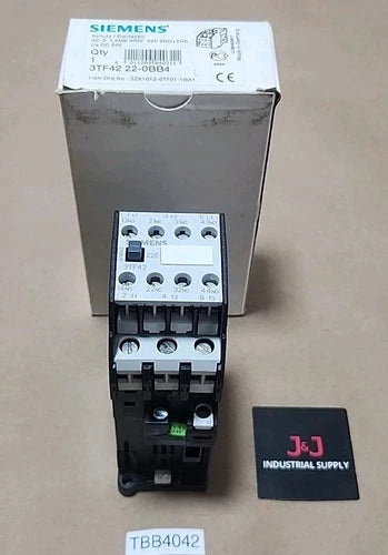 *NEW SURPLUS* Siemens 3TF4222-0BB4 Contactor 400V 24Vdc 7.5kW 2NO+2NC + Warranty