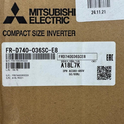 Inversor Mitsubishi FR-D740-036SC-E8 (413652), 3x 380-480V CA, 3,6A a 1,5kW
