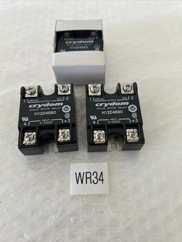 (3)Crydom Solid State Relays (2)H12D4890,(1) H12D4850