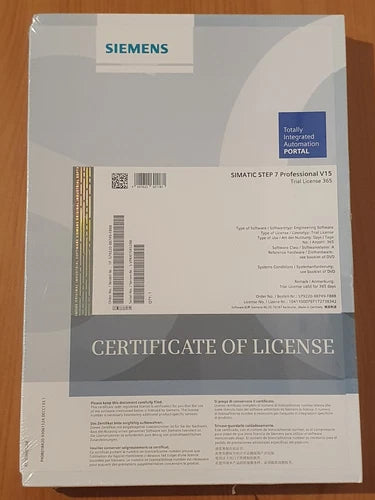 Siemens S79220-B8749-F888 STEP 7 Prof. V15 Trial License NEW & SEALED