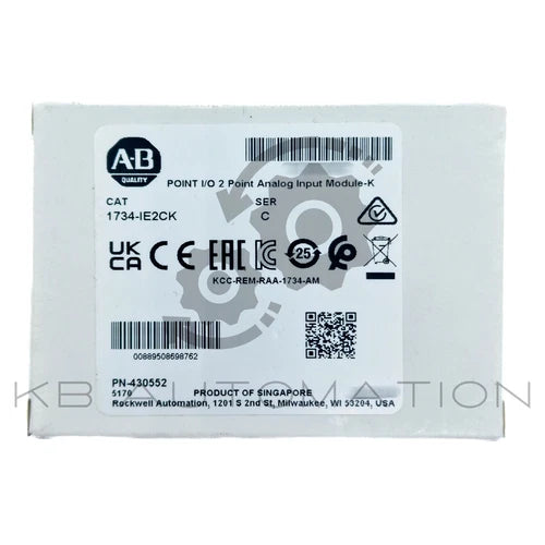 Módulo de entrada de corrente analógica de 2 canais 1734-IE2CK Point I/O, revestimento conforme