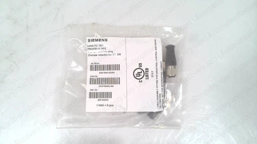SIEMENS 6GK1905-0ED00, 5 PIECE SET - SIMATIC NET PROFIBUS M12 PLUGS, NEW #329786