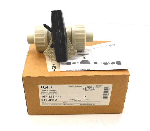 +GF+ Georg Fischer Dosier-Kugelhahn Typ 323 d16 DN10 167 323 441 | NEU OVP