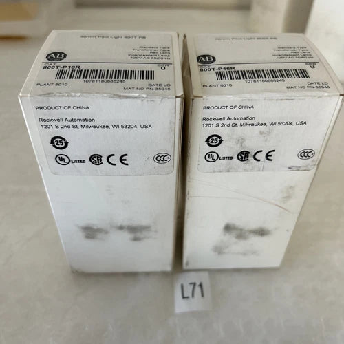 (1) Factory Sealed NEW Allen Bradley 800T-P16R Red Pilot Light Series U  (1-qty)