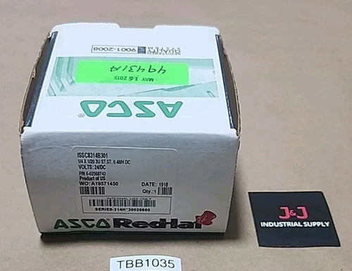 *BRAND NEW* Asco ISSC8314B301 Red Hat II Solenoid Valve 24Vdc 1/4" + Warranty!