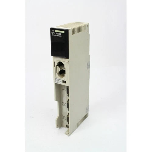Schneider Electric 140 CPU 424 02 486 Controller Front plastic missing (B295)