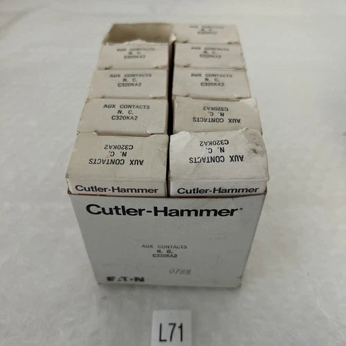 (10) NEW CUTLER-HAMMER C320KA2 SER A2 AUXILIARY CONTACTS FAST SHIPPING!!