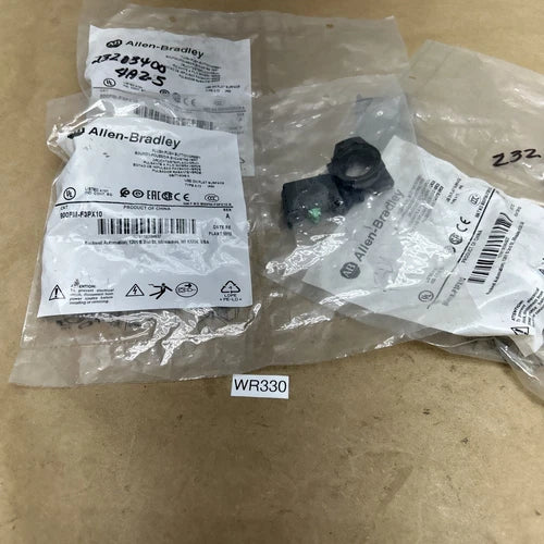 (3)Allen-Bradley 800FM-F3PX10 Flush  Push Green Button W/ 800F-X10 Sealed Bags