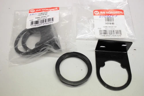 2x IMI NORGREN 74316-50 Montagehalterung Befestigung R72G Panel mount KIT OVP