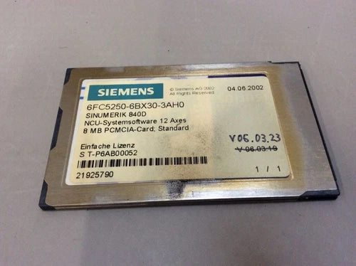 6FC52506BX303AH0 - SIEMENS - 6FC5250-6BX30-3AH0 Pcmcia Card Reconditioned