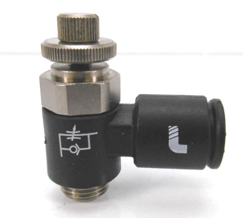 10 St¨¹ck Legris Winkel-Drosselr¨¹ckschlag-ventil R 1/8"-8mm abluftregelnd NEU OVP