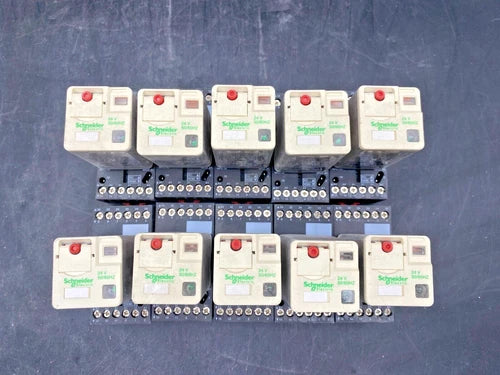 批量 10 件施耐德电气继电器 UNIVERSEL 3 CO RUMC3AB2B7 24V + EMBASE RUZC3