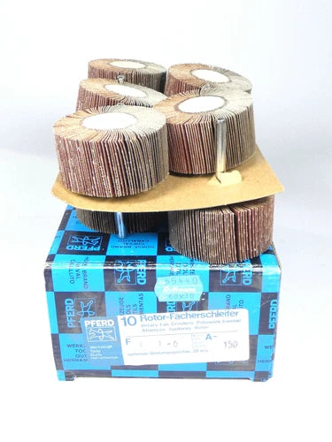 10 St¨¹ck PFERD Rotor-F?cherschleifer F 6030-6 | Korn A-150 | 60x30 mm | NEU OVP