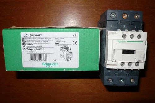 CONTACTEUR TRIPHASE 80A 400V SCHNEIDER ELECTRIC LC1D50AV7 MERLIN GERIN 22KW/400V
