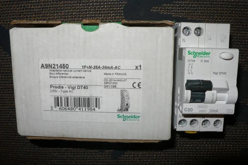 DISJONCTEUR A9N21026 DIFERENTIEL A9N21450 SCHNEIDER ELECTRIC 20A 30mA AC. Merli