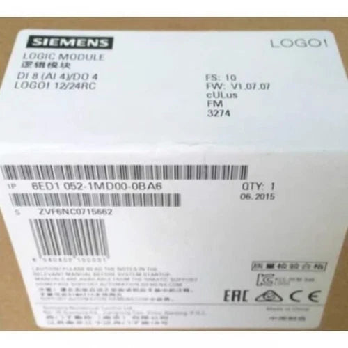 New Siemens 6ED1052-1MD00-0BA6 LOGO 12/24RC logic module 6ED1 052-1MD00-0BA6