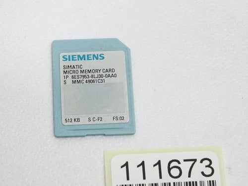 Siemens Micro Memory Card 512KB 6ES7953-8LJ30-0AA0 6ES7 953-8LJ30-0AA0