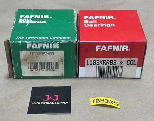 (2) NEW IN BOX- FAFNIR G1103KRRB3 + COL Bearing Insert w/ Collar 1-1/4" WARRANTY