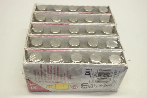 25x ETI 002312407 DII 25A 500V Sicherungseinsatz Fusíveis Links 3838895000082 OVP